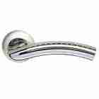 Ручка дверная межкомнатная Armadillo Libra LD26-1SN/CP-3 матовый никель/хром TECH кв. 8х140